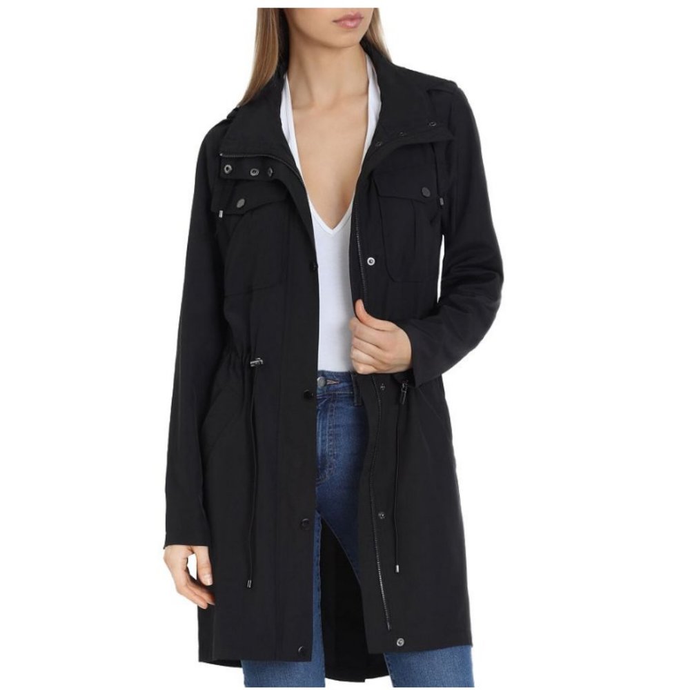 NWOT: BADGLEY MISCHKA Dakota Rain Anorak, Black, XS